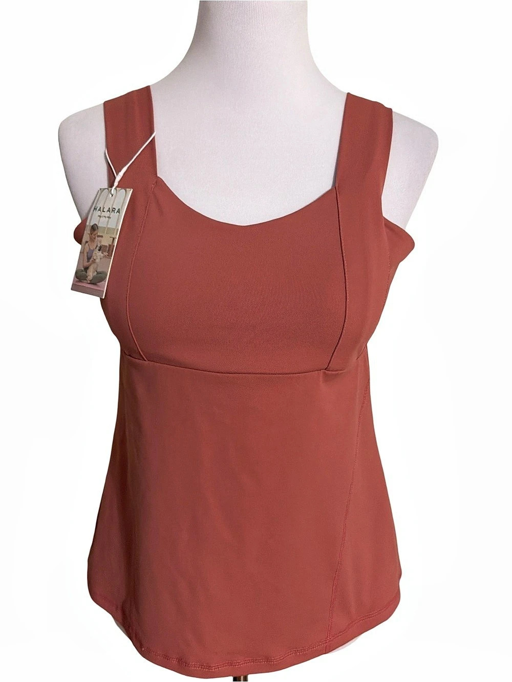 Halara Maroon Tank Top with Self bra Size 1X